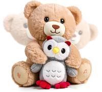 eJog Pup Ours en Peluche Musicale avec Hibou, Nounours Interactive Parlant, Jouet en Peluche Qui Enregistre et Répète, Cadeau pour Bébé Fille Garçon