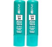 Ejove Rouge à Lèvres à l'Aloe Vera SPF20 4 g | Protection solaire UVA et UVB | Hydratation intense pour lèvres sèches et gercées | Soin quotidien pour lèvres sensibles (Lot de 2)