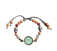 EJOXMQTZR Tibétain Zakiram Thangka Pendentif Thangka peint à la main Caractéristiques ethniques Wind Duo Bao Cordes for hommes et femmes Cordes Corde à main(Grün)