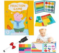 Ejoyiso Livre de démonstration magnétique avec nombre de fractions, jeu de fractions, ressources mathématiques (A)