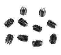 Ejoyous 10 Morceaux de Pistons Sphériques Set M6 Vis File Six Cant en Acier au Carbone avec Mécanisme de Ressort pour Dispositifs de Dispositifs Mécaniques (M6 * 10 (10pcs))