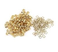 Ejoyous 100 œillets Métalliques de 5 Mm, en Laiton ou en Fer avec Rondelles pour Maroquinerie, Tissus, Textiles, Vêtements, Sacs, Fournitures D'artisanat (GOLD)