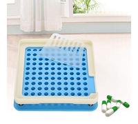 Ejoyous 100 Trous Machine de Remplissage de Capsules, Manuel Capsule Filling Manuelle Vitamines Poudre de café Cosmétiques Remplisseur de Capsules Machine à Capsules Taille 00#