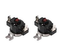 Ejoyous 2 Pièces Interrupteur de Commande Thermique Thermostat Manuel Interrupteur de Température 25A 250V Ingénierie Plastique Céramique pour Chauffe-eau Fer Sèche-linge Machine à café Appareils