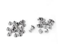 Ejoyous 20 Pcs Rivets à Tête Plate en Laiton, Vis pour Réparation de l'artisanat en Cuir, écrous de Rivet Colorfast avec Matériau de qualité Supérieure, Plusieurs Tailles Disponible (8 millimètres)