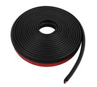 Ejoyous 4m Bande de Protection de Bord de Porte de Voiture en Forme de Z, Protecteur de Pare-Chocs pour Garniture de Voiture Adapté à La Plupart des Voitures, Noir + Rouge