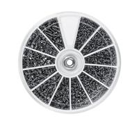 Ejoyous 600pcs Vis et écrous Gamme 12 Espèces M1,2 M1,4 M1.6 Éléments de Fixation des éléments de Connexion Connexions de Vis dans la Boîte en Plastique pour les Lunettes électroniques