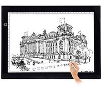 Ejoyous A4 Tablette Lumineuse, LED Light Pad Ultra Light Box Luminosité Réglable Table Lumineuse Mémoire Magnétique Touche Tactile Tablette Dessin Lumineuse Pad pour Dessin Calligraphie Sérigraphie