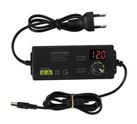 Ejoyous Adaptateur d'alimentation Réglable 60W 5A 3-12V Tension Réglable Contrôle de la Vitesse du Moteur Adaptateur d'alimentation à intensité Variable avec Bouton Rotatif