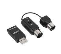 Ejoyous Adaptateur MIDI sans Fil, Interface USB MIDI, Contrôleur vers USB, Faible Latence 3 Ms, 2,4 GHz, 5 Broches, Plug and Play, Portée 10 M avec Adaptateur pour Piano