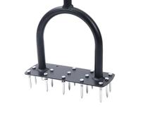 Ejoyous Aérateur de Pelouse, Aérateur de Pelouse avec 15 Embouts en Acier Inoxydable et Poignée en T, Pic Manuel pour Scarification de la, Aération du Sol,