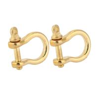 Ejoyous Ancre en Laiton de 10 Mm D Hackle, Pure Brass U Shackle Key Ring Ensemble, Connecteur de Boucle Dorée pour Chaînes et Cordes Métalliques, Conception Forte et Stable, Protectrice
