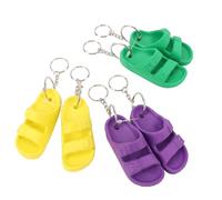 Ejoyous Anneau clé de Clés de Porte de Pantoufle en Silicone Premium, Thème d'été Vibrant pour la Fête à la Plage, Léger et organisé