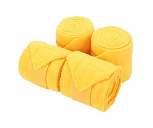 Ejoyous Bandages de Jambe de Cheval, Bandages équestres en Polaire Douce, 4 Pièces 4,33 Pouces X 118,1 Pouces, Idéaux pour Le Polo et l'équitation (Yellow)