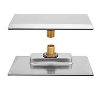 Ejoyous Bec de Baignoire Cascade, Grand Bec de Baignoire avec Finition Argentée Durable, Support Mural dissimulé, pour, Spa, Salle de Bain et Piscine