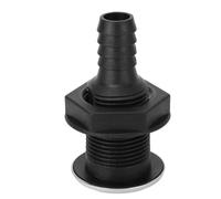 Ejoyous Boat Thru Hull Fitting Boat Through Hull Connector Through Hose Connector 3/4in 20mm Nylon Twist Adjustable Leakproof Marine Drain Plug with Twist (Tuyau Droit)