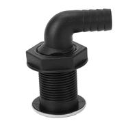 Ejoyous Boat Thru Hull Fitting Boat Through Hull Connector Through Hose Connector 3/4in 20mm Nylon Twist Adjustable Leakproof Marine Drain Plug with Twist (Tube à 90 degrés, Hauteur : 96 mm / 3,8