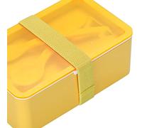 Ejoyous Boîte à Déjeuner, Boîte à Portable en Silicone PP PS, Conception de Séparation Rectangulaire avec Récipient Amovible et Couvercle étanche, Récipient de Stockage des Aliments pour étudiants,