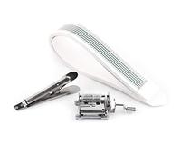 Ejoyous Boîte à Musique à Manivelle avec Mécanisme Musical 15 Notes, Perforatrice, 20 Bandes Vierges, Zinc