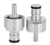 Ejoyous Bouchon de Carbonatation, Ensemble de 2 Pièces, Raccord à Déconnexion Rapide de Type Ball Lock en Acier Inoxydable avec Embout cannelé de 5/16in et Joints d'étanchéité en