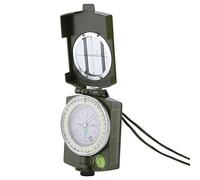 Ejoyous Boussole de Navigation étanche de Style Américain en Alliage d'aluminium avec Lentille à Cadran Lumineux et Table de Conversion Portable pour Camping Randonnée Usage Militaire 85 X 62 X 25 Mm