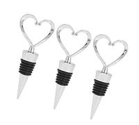 Ejoyous Bouteille de Bouteille de Vin, 3 Pcs Accessoires de Cuisine de Boisson en Forme de Coeur, Joint en Silicone Respectueux de l'environnement, Poignée, Petite et Délicate et Flexible Sceau,