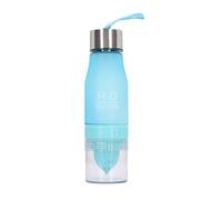 Ejoyous Bouteille Infuseur au Citron, Bouteille D'eau Fruitée de 650 Ml avec Presse-agrumes au Fond et Conception étanche, pour le Sport, les Voyages, le Bureau et L'extérieur (BLUE)