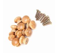 Ejoyous Boutons de Tiroir en Bois Naturel, Poignée de Traction Ergonomique, Paquet de 10 Poignées d'armoire Rondes pour Cuisine et Meubles (Taille moyenne 28MM)