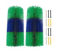 Ejoyous Brosse à Gratter Pour Bétail, Lot de 2 Brosses de Pansage Pour Chevaux, Pour Soulager les Démangeaisons et Masser, Livrées avec Vis de Fixation, Adaptées aux Chevaux, Vaches (GREEN)