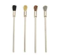 Ejoyous Brosse Métallique, Mini Brosse Métallique en Acier Inoxydable et Cuivre 3 X 100 Mm pour l'élimination de la Rouille, ébavurage, Polissage, Outil de Nettoyage de Perceuse et de Meuleuse pour