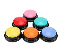 Ejoyous Buzzer avec Fonction D'enregistrement, 6 Pièces Set Buttons pour Parler pour Parler, Intelligence Toys for Dogs, Talk Talking Training Réponse Buzzer, 30 Secondes