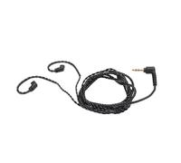Ejoyous Câble IEM Câble d'écouteurs OFC 3,5 Mm Mâle vers QDC 0,78 2 Broches 120 Cm Cordon de Remplacement tressé avec Crochets d'oreille Préformés pour les Utilisateurs de CCA TRN