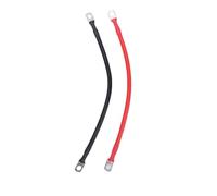 Ejoyous Câbles de Batterie 6AWG, Câbles d'onduleur de Batterie en Cuivre OFC 18 Pouces avec Cosses en Cuivre étamé, Paire Rouge Noir, Résistant à la Chaleur de 392 °F, pour Moto de Voiture Solaire