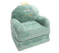 Ejoyous Canapé pour Enfants Chaise Pliable pour Tout-Petits, Mini canapé de Dinosaure Vert de Dessin animé avec éponge en Tissu Doux, Dossier à Poignées Larges, pour Lire la Sieste Relaxante Garçons