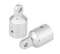 Ejoyous Capuchon d'extrémité à œil, Capuchon Supérieur Bimini en Acier Inoxydable, Raccord de Matériel Marin Durable pour Tube de 1 Pouce, Parfait pour l'installation d'un Auvent de Bateau