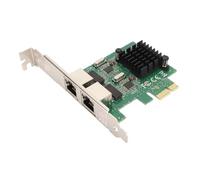 Ejoyous Carte Réseau PCIe X1, Double RJ45 Gigabit Ethernet | Chipset Realtek 8111G, PCI Express 2.1 5GT/s, adaptatif full duplex, prise en charge UTP Cat6, mise à niveau du serveur de