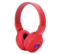 Ejoyous Casque sans Fil, Casque Bluetooth sans Fil ABS V4.0 Plus EDR Portée 10 M, Son Stéréo Super Bass, Micro Radio TF, pour Les Navetteurs de Bureau de Voyage (Rouge)