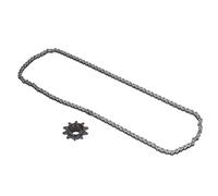 Ejoyous Chaîne 415 110 Maillons, Remplacement de Chaîne d'entraînement Robuste en Métal pour Pièces de Moteur de Vélo électrique