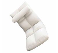 Ejoyous Chaise de Sol, Chaise Longue à Dossier Réglable avec Cadre en Métal et Housse en Flanelle, Siège de canapé Pliable à 8 Grilles pour Jeux, Lecture, Méditation dans Un Dortoir (White)