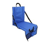 Ejoyous Chaise de Stade Pliante, Coussin de Stade en Tissu Oxford 600D 16,2 X 16,2 Pouces avec Poche à Angle Arrière Réglable et Poignée de Transport pour Gradins, Plage, Camping, Concerts (Blue)