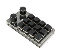 Ejoyous Clavier Mécanique 12 Touches, Interrupteur Rouge, 2 Molettes, | USB Bluetooth double mode, bloc macro programmable DIY, 12 touches avec 2 boutons, édition de musique de jeu de bureau