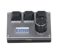 Ejoyous Clavier Mécanique Mini Programmable, 3 Touches & 1 Bouton, Clavier Personnalisable RGB LED Acrylique, Macro Écran LCD 0,96 Pouces pour Bureau Jeux Productivité