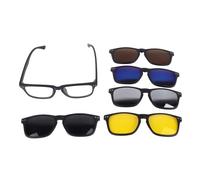 Ejoyous Clips Magnétiques sur les Lunettes de Soleil, Monture Rectangulaire TR avec Verres Polarisés pour une Protection de Conduite de Jour et de Nuit pour Hommes et Femmes