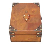 Ejoyous Coffre au Trésor en Bois Antique, Coffret à Bijoux sculpté à la Main avec Serrure, Décoration d'intérieur Vintage pour le Rangement des Souvenirs (style 1)