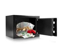 Ejoyous Coffre de Sécurité en Acier, Coffre à Monnaie avec 2 Clés, Noir, pour Rangement Maison, Bureau, Hôtel