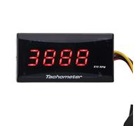 Ejoyous Compteur de Vitesse LCD pour Moto DC 12 V, écran rétroéclairé Ultra Fin Résistant à la Pluie, Compact 60 X 30 X 13 Mm, Installation Facile pour les Motocyclistes Universels (rouge)