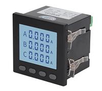 Ejoyous Compteur d'énergie Multifonctionnel ABS Compteur d'énergie Numérique AC220V 3 Phases Tension et Courant écran LCD Boutons en Silicone pour les Bâtiments 'automatisation de Distribution
