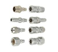 Ejoyous Connecteur de Compresseur d'air, Connecteur de Tuyau de Compresseur, Ajustement du Tuyau d'air 8 Pcs, Pneumatique pour