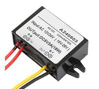 Ejoyous Convertisseur Abaisseur AC 12V 24V vers DC 5V, Régulateur de Tension 5V, Module d'alimentation, Boîtier IP67 étanche Ignifuge avec Protection Contre Les Surtensions (3A)