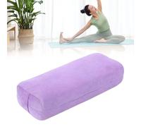 Ejoyous Coussin de Traversin de Yoga, Coussin de Méditation Rectangulaire, de Sol de Soutien avec Housse en Daim Lavable et Poignée pour la Relaxation du Yoga à Tout Moment et (Purple)